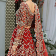 Embellished Red Choli Lehenga for Pakistani Bridal Dress