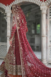 Embellished Red Frock Lehenga for Indian Bridal Wear 2022