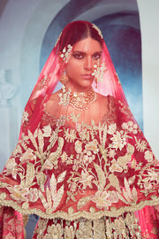 Embellished Red Indian Bridal Lehenga