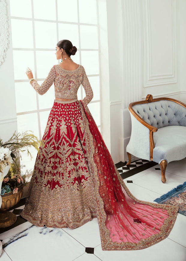 Embellished Red Indian Wedding Lehenga