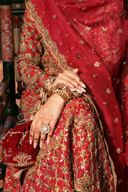 Embellished Red Kameez Churidar Pakistani Wedding Dresses 2023
