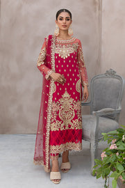 Embellished Rose Red Salwar Kameez Pakistani Eid Dress