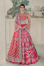 Embellished Shocking Pink Lehenga Choli for Bridal Wear