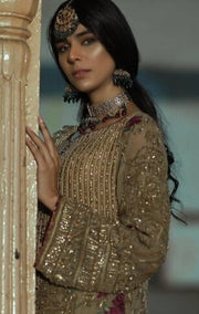 Embellished Skin Salwar Kameez Pakistani Wedding Dress 2023