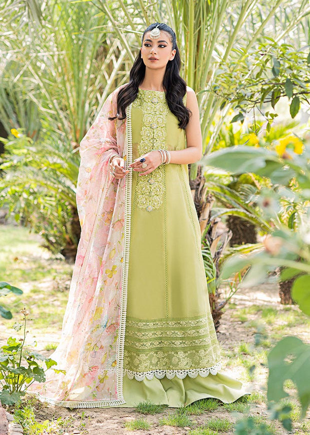 Embellished White Green Salwar Kameez Pakistani Suit