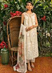 Embellished White Pakistani Party Dresses Salwar Kameez