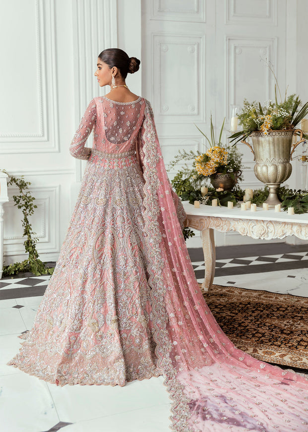 Designer Bridal Light Pink Indian Wedding Dress for Walima