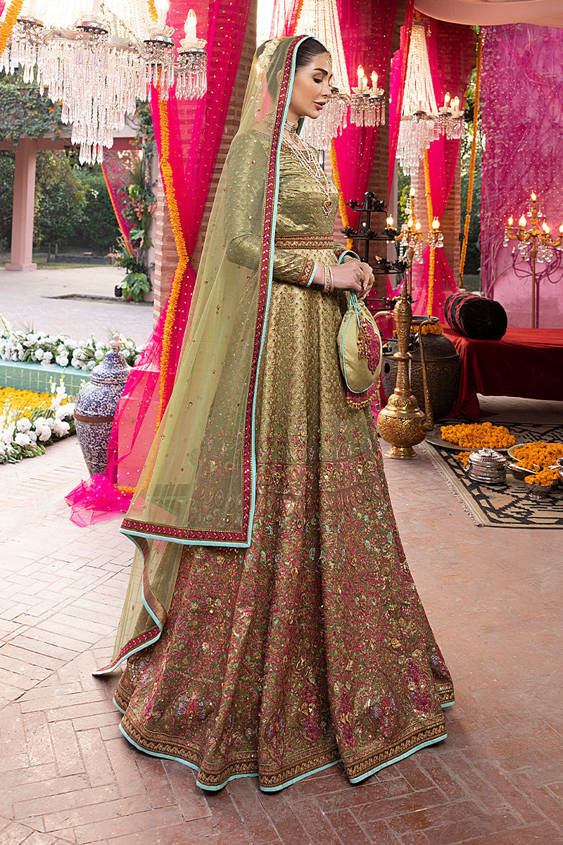 Elegant Mint Green Bridal Lehenga for Pakistani Weddings