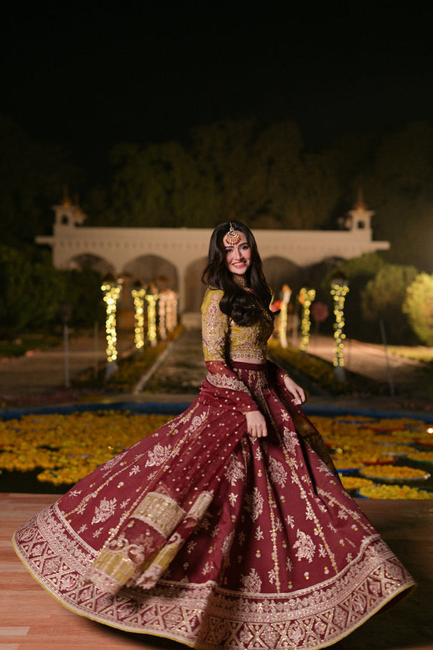 Embroidered Bridal Lehenga Choli and Dupatta Dress Online