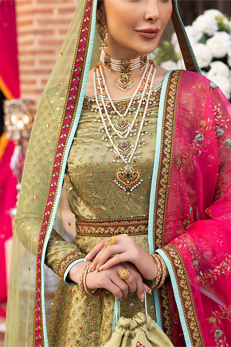 Elegant Mint Green Bridal Lehenga for Pakistani Weddings