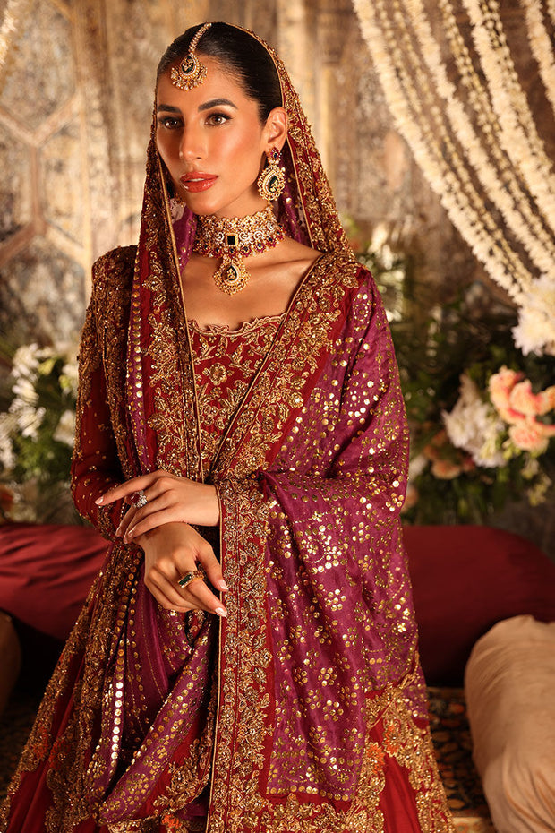 Embroidered Bridal Pishwas Lehenga Pakistani Bridal