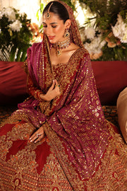 Embroidered Bridal Pishwas Lehenga 