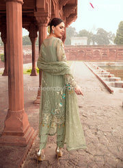 Embroidered Chiffon Dress