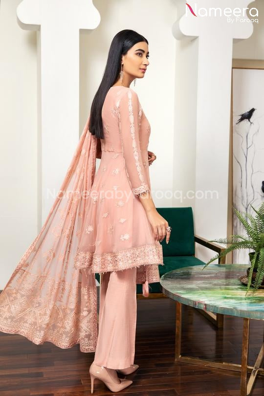 Embroidered Chiffon Dress