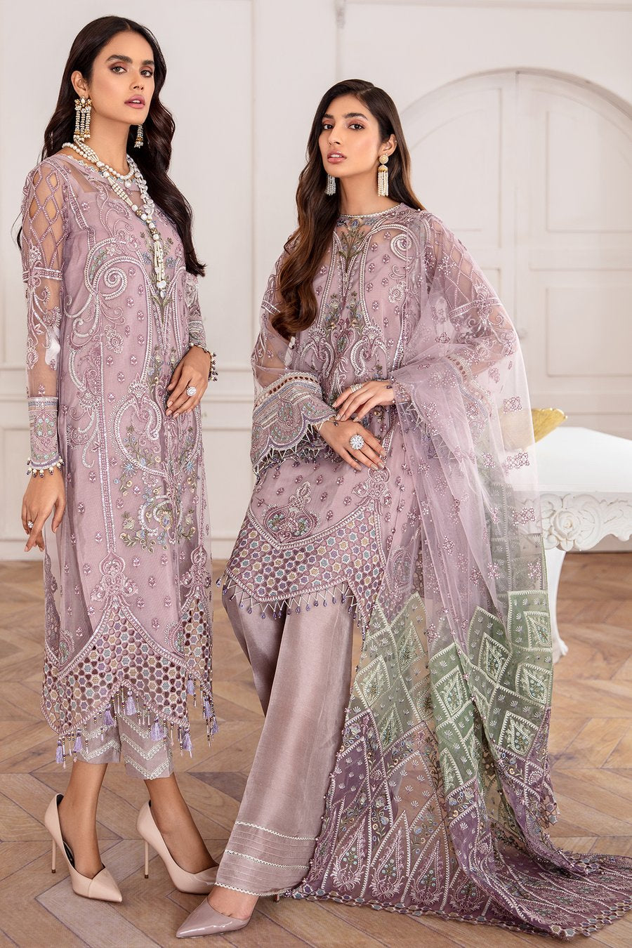 Embroidered Chiffon Jazmine Suit