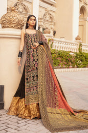 Embroidered Chiffon Shirt with Lehnga 