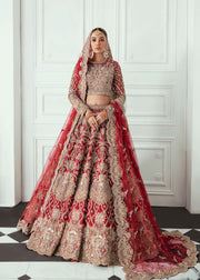 Embroidered Designer Red Indian Bridal lehenga