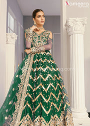 Embroidered Green Dress