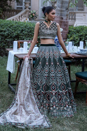 Embroidered Green lehenga choli Bridal Wear