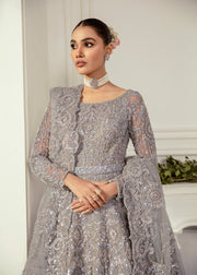 Embroidered Grey Indian Wedding Dress