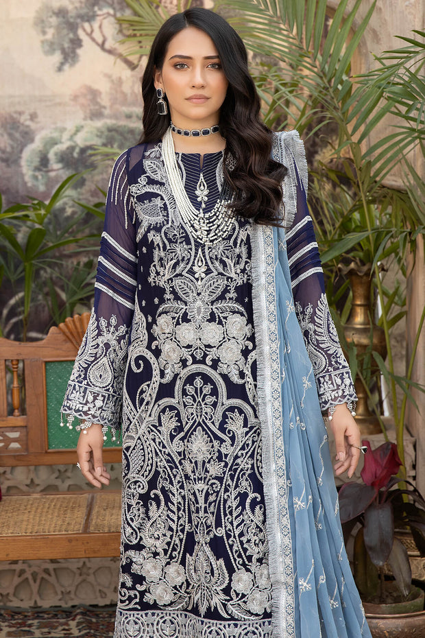 Embroidered Kameez Trouser Pakistani Chiffon Dress Online