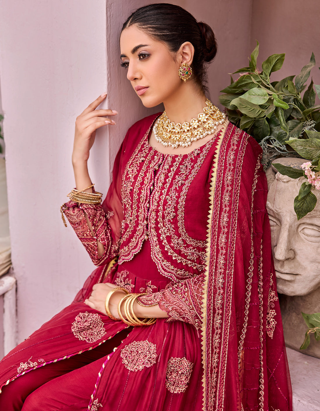 Embroidered Kameez Trouser Pakistani Wedding Dress – Nameera by Farooq