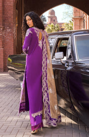 Embroidered Kameez Trouser Purple Dress Pakistani