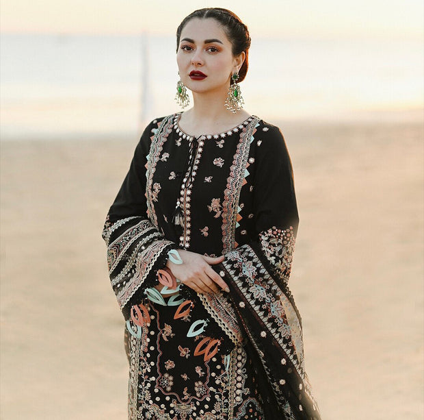 Embroidered Kameez and Trouser Pakistani Black Dress Online