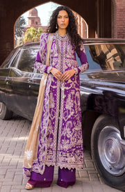 Embroidered Kameez and Trouser Purple Dress Pakistani