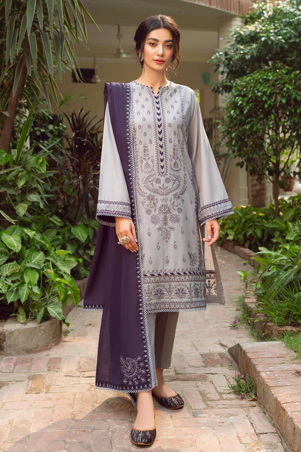 Embroidered Lawn Dress in Kameez Trouser Dupatta Style