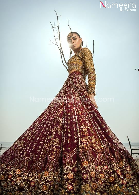 Embroidered Lehenga Choli Pakistani Bridal Dress