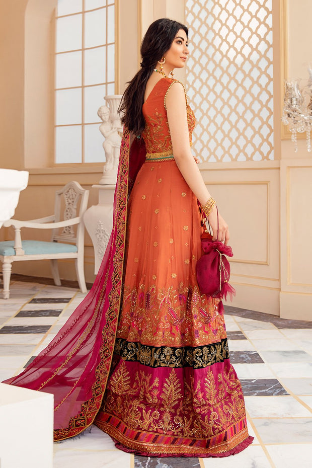 Embroidered Lehnga Choli for Wedding Party Backside Look