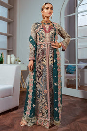 Embroidered Luxury Chiffon Wear in Green Color