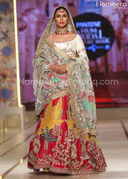 Embroidered Mustard Lehenga