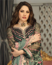 Embroidered Organza Black Salwar Kameez Pakistani Dress