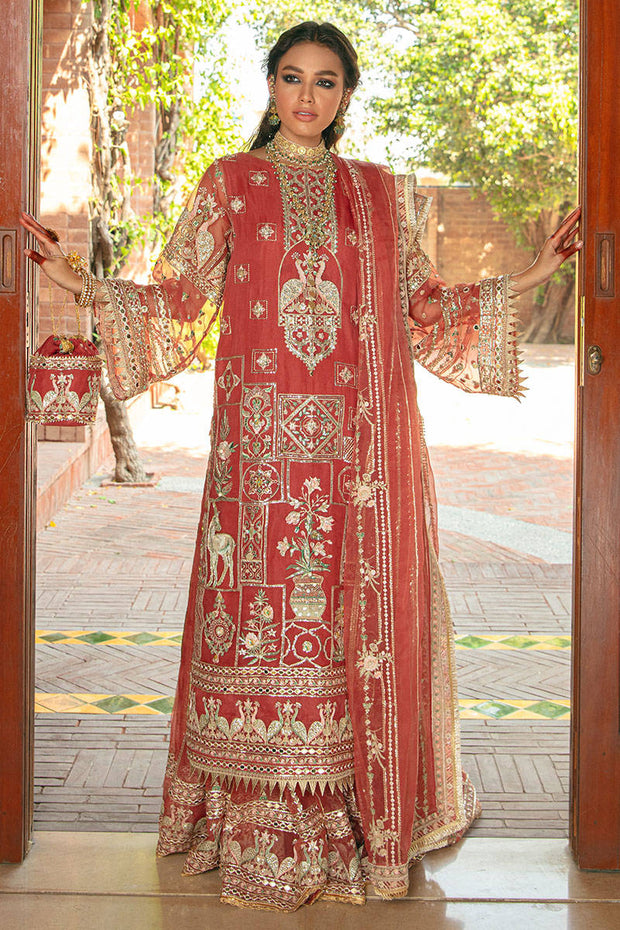 Embroidered Organza Sharara Kameez Pakistani Eid Dress