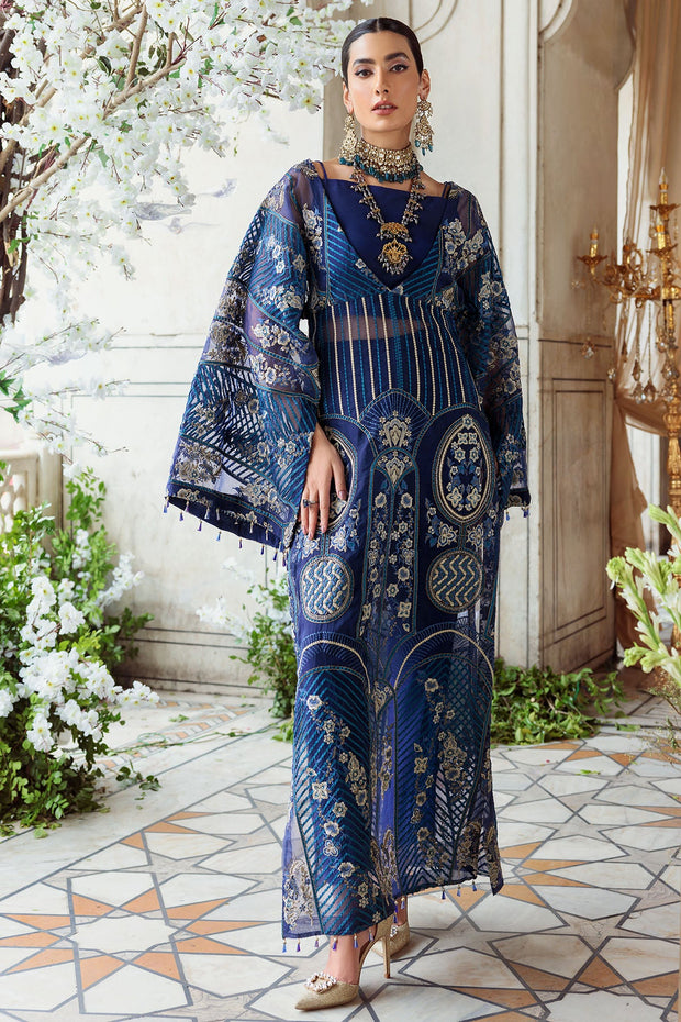 Embroidered Organza Traditional Pakistani Capri Kameez