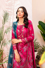 Embroidered Pakistani Eid Dress in Pink Kameez Trouser Style