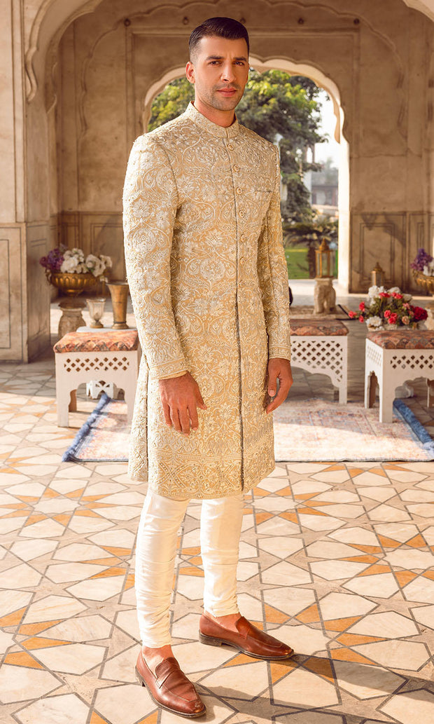 Embroidered Pakistani Groom Sherwani Dress for Wedding Online