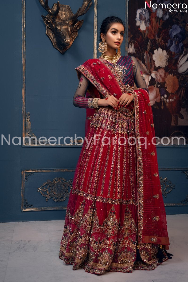 Embroidered Pakistani Lehenga Choli for Bride 2021