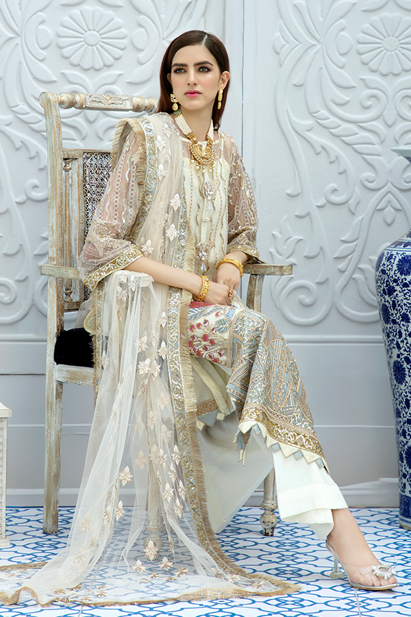 Embroidered Pakistani party wear