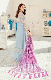 Embroidered Party Wear in Ice Blue Color #Y2073