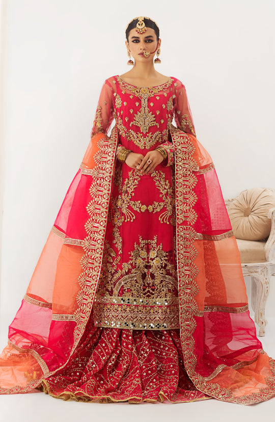 Embroidered Pink Lehenga Kameez Pakistani Wedding Dress