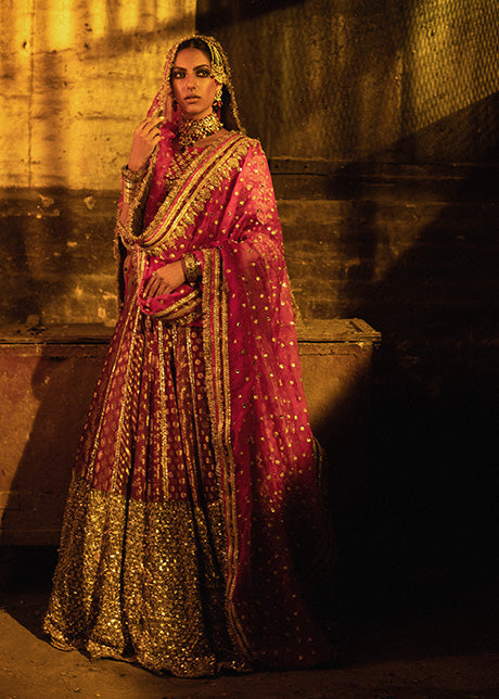 Embroidered Pink Maxi Bridal Dress for Wedding