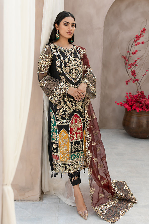 Embroidered Salwar Kameez Pakistani Black Dress for Eid Online
