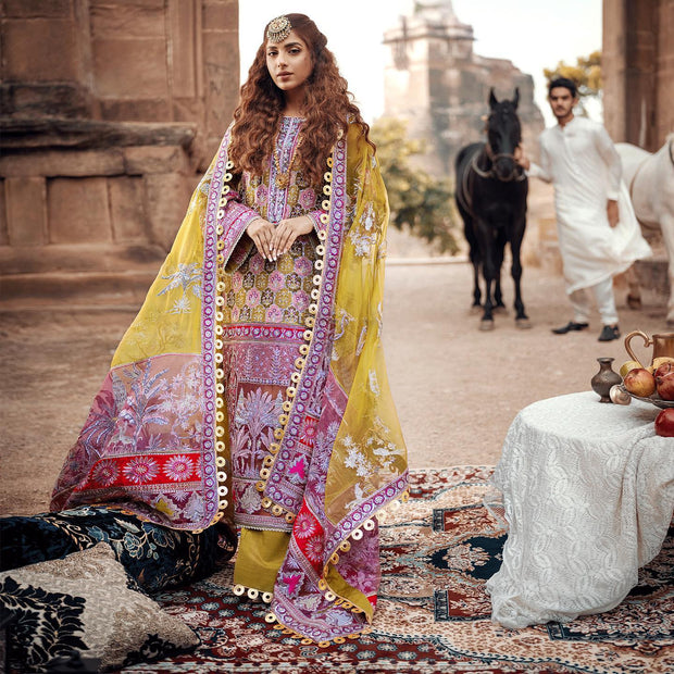 Embroidered Salwar Kameez and Dupatta Dress