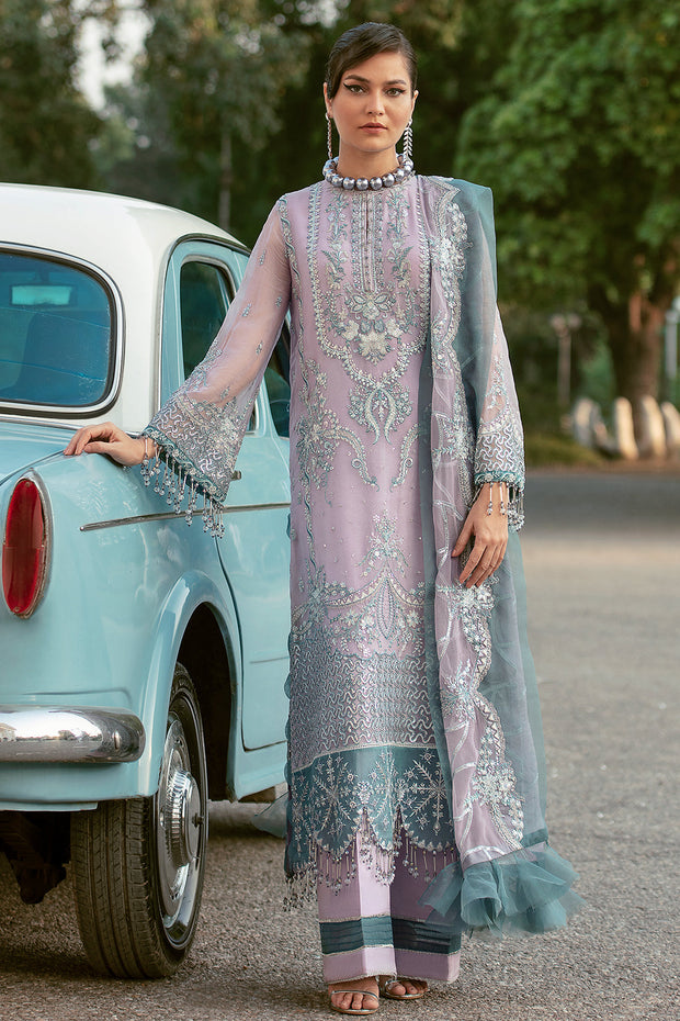 Embroidered Salwar Kameez in Lavender Shade 2022