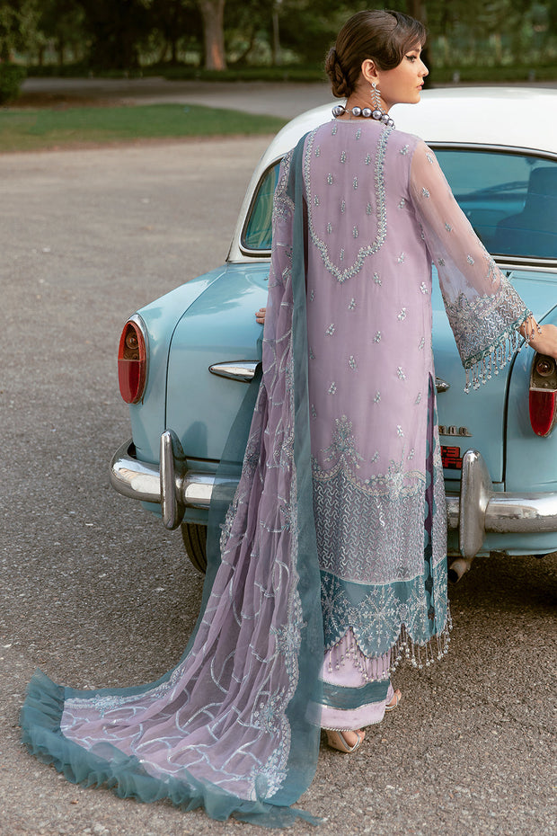 Embroidered Salwar Kameez in Lavender Shade Latest