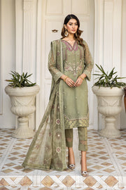 Embroidered Salwar Kameez in Pistachio Color