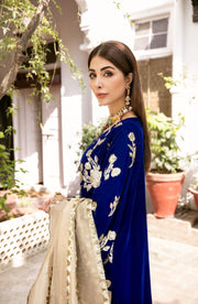 Embroidered Salwar Kameez in Royal Blue Shade Latest